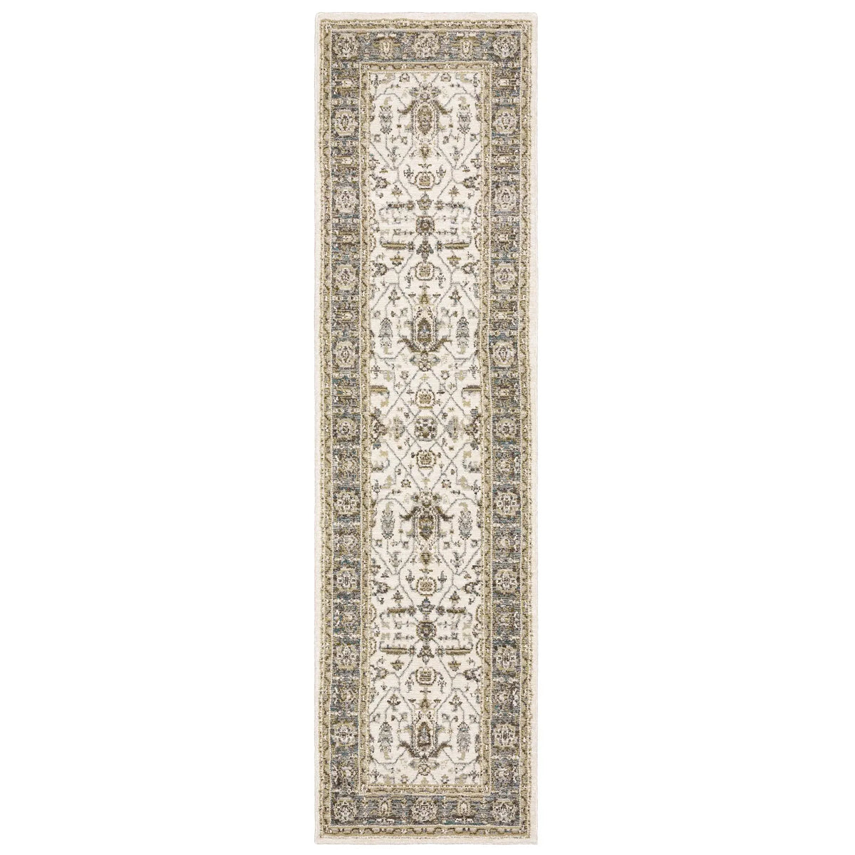 Oriental Weavers Sphinx Andorra 9537P Ivory / Blue Rugs - runner