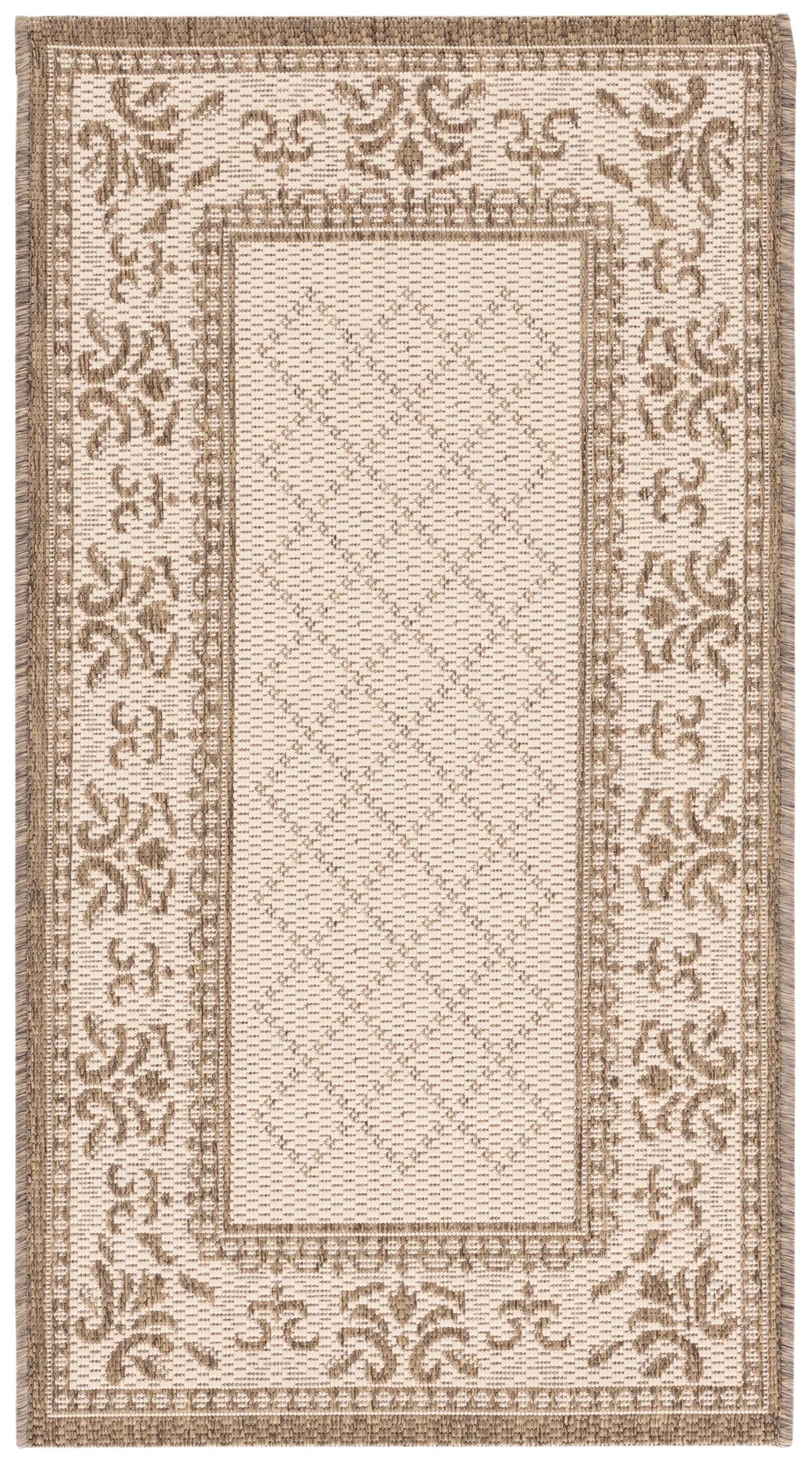 Safavieh Courtyard 2'-0" x 3'-7" Rug in Natural / Brown