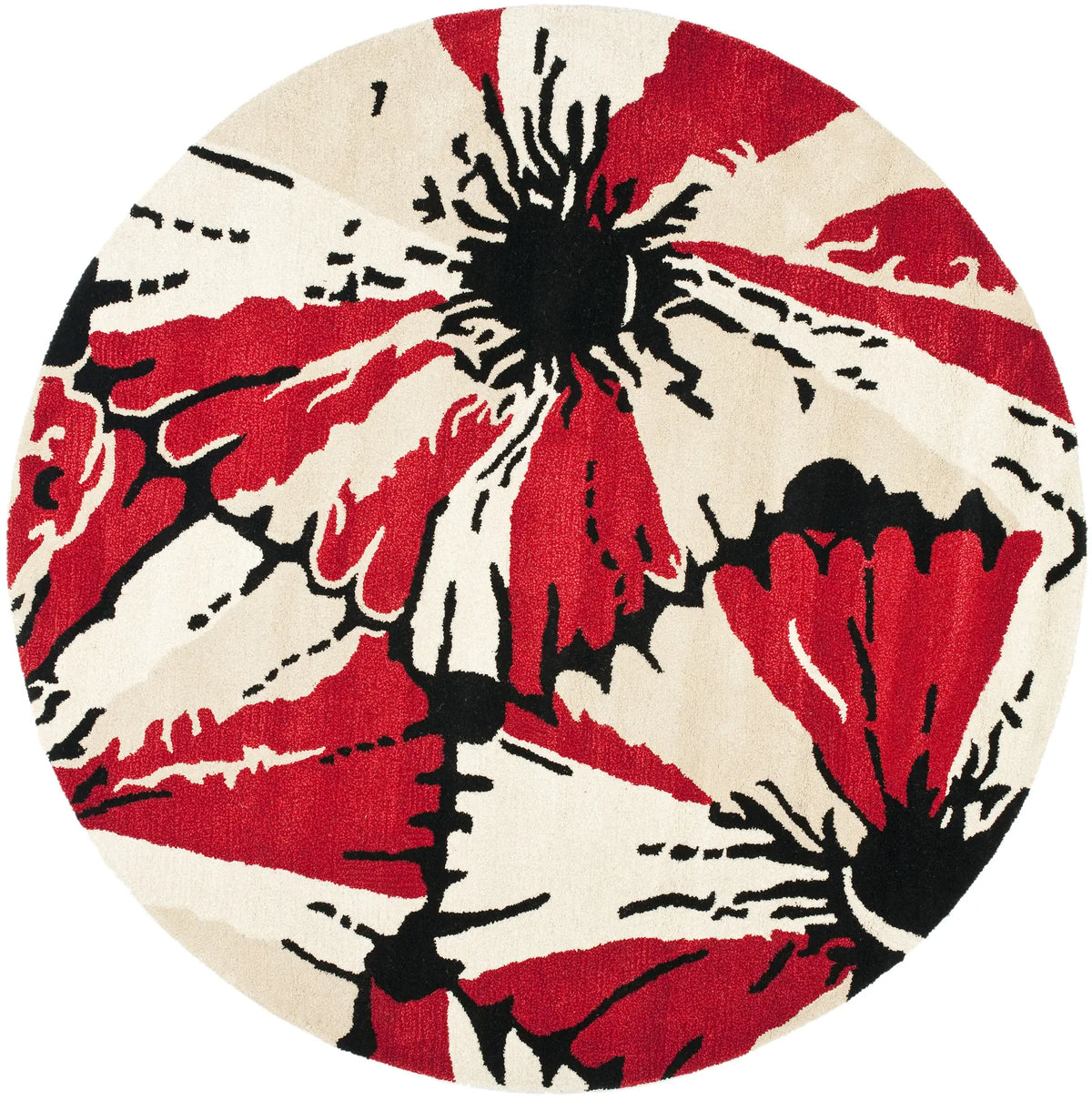 Safavieh Soho 6'-0" x 6'-0" Rug in Black / Red