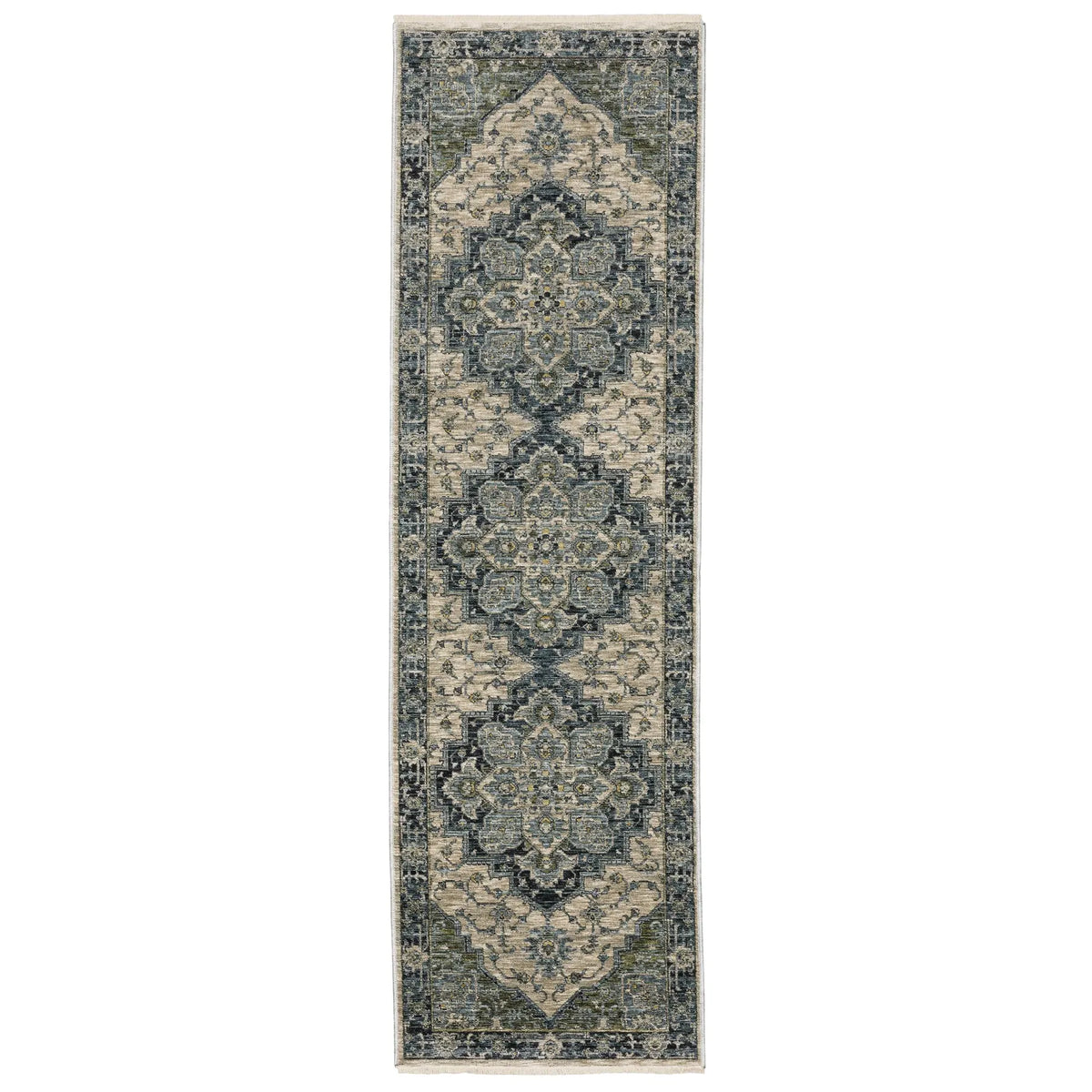 Oriental Weavers Sphinx Aberdeen 051G1 Blue/Beige Rugs - runner