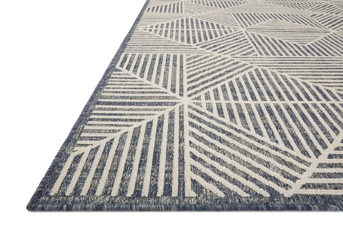 Loloi Rainier Rai-03 Denim/Ivory Rug - rug corner