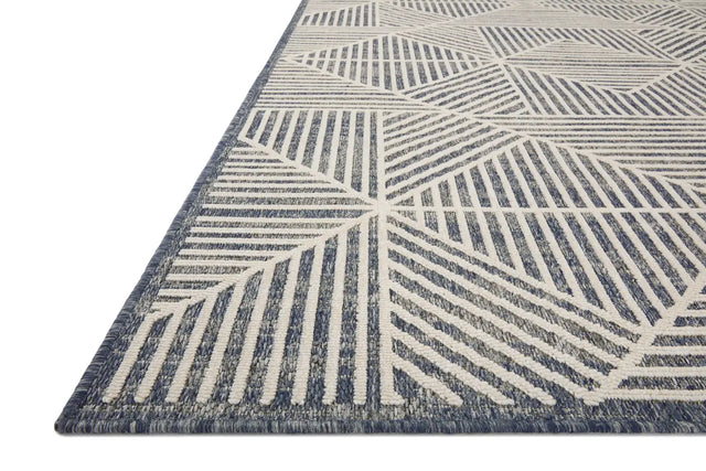 Loloi Rainier Rai-03 Denim/Ivory Rug - rug corner