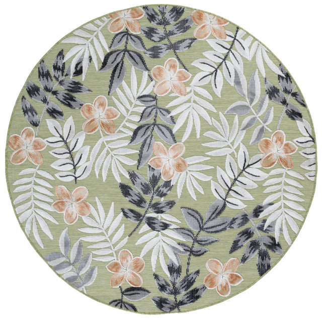 Safavieh Cabana 6'-5" x 6'-5" Rug in Olive / Grey