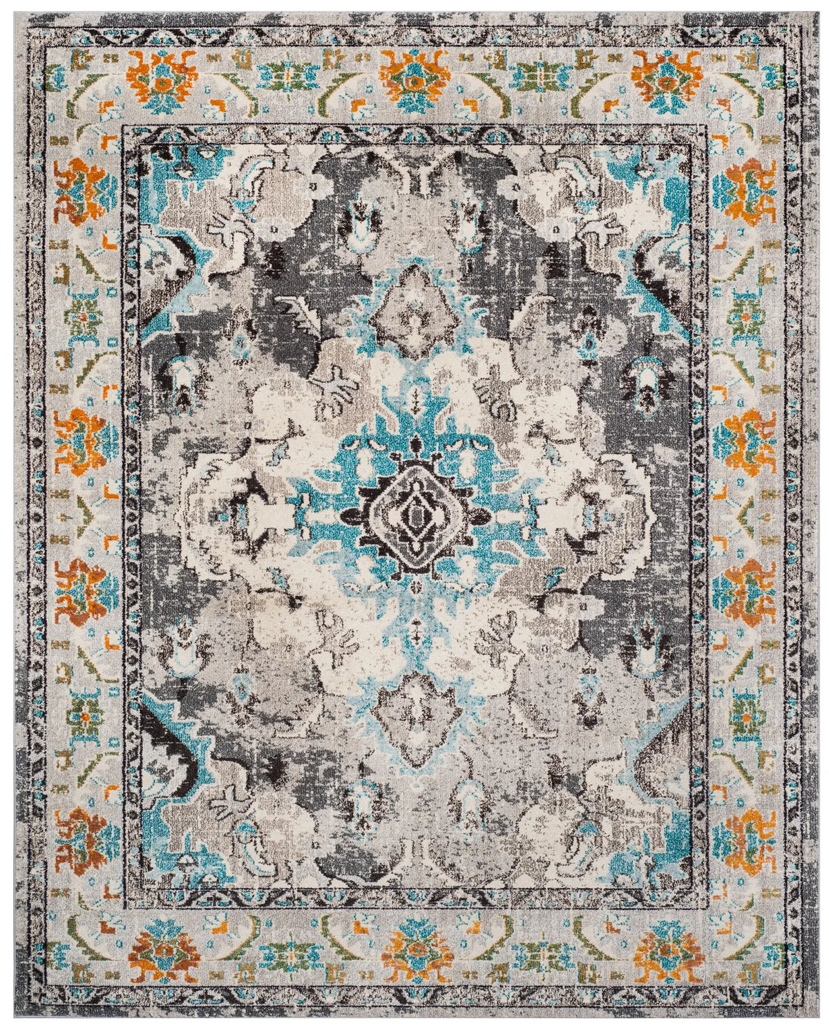 Safavieh Monaco 10'-0" x 14'-0" Rug in Grey / Light Blue