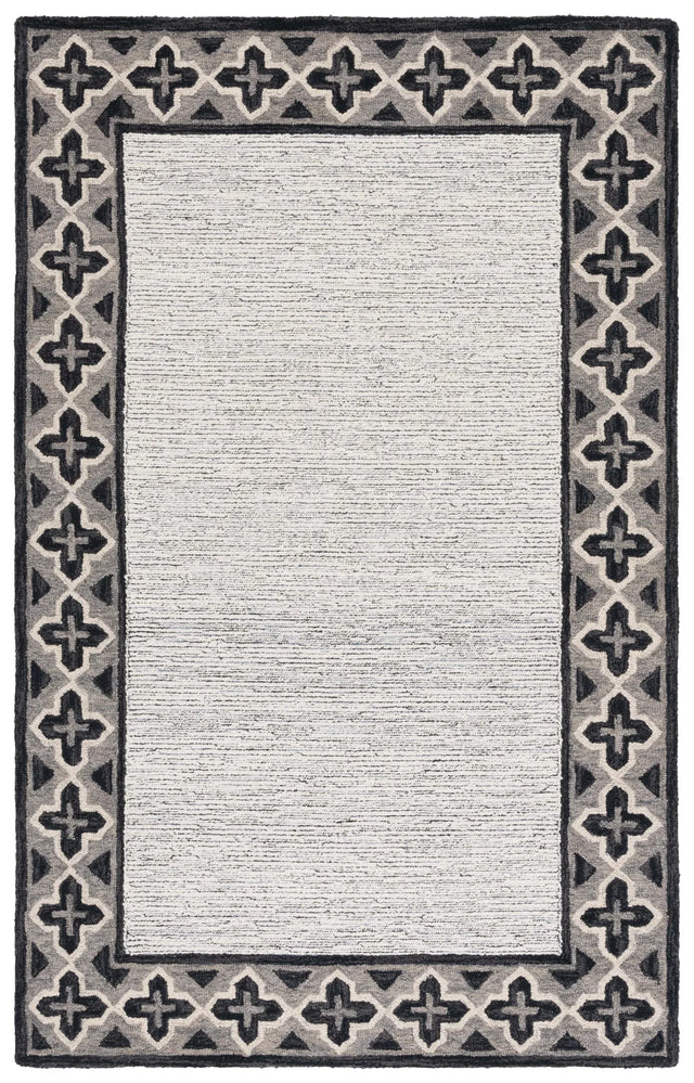 Safavieh Pine 4'-0" x 6'-0" Rug in Charcoal / Ivory