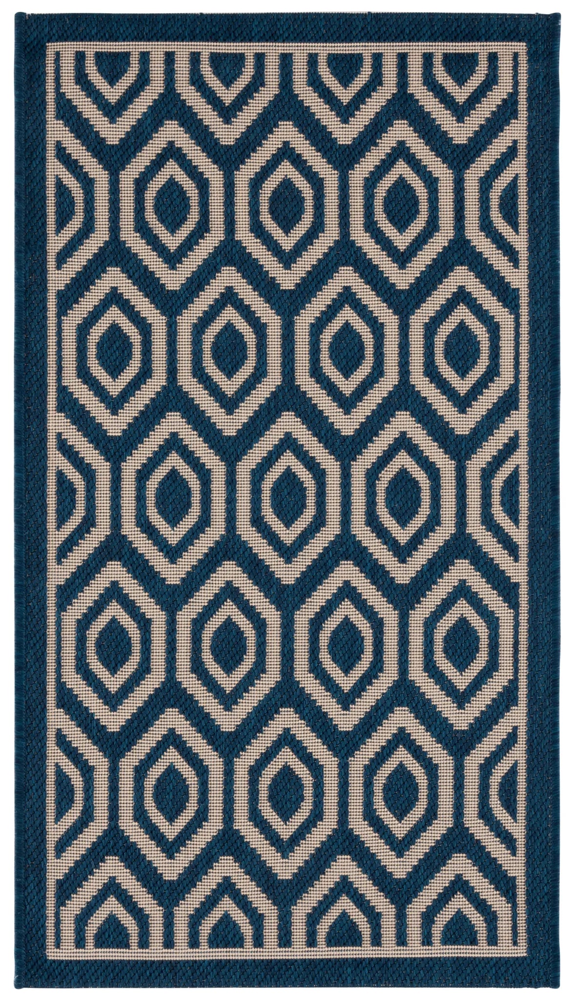 Safavieh Courtyard 2'-0" x 3'-7" Rug in Navy / Beige