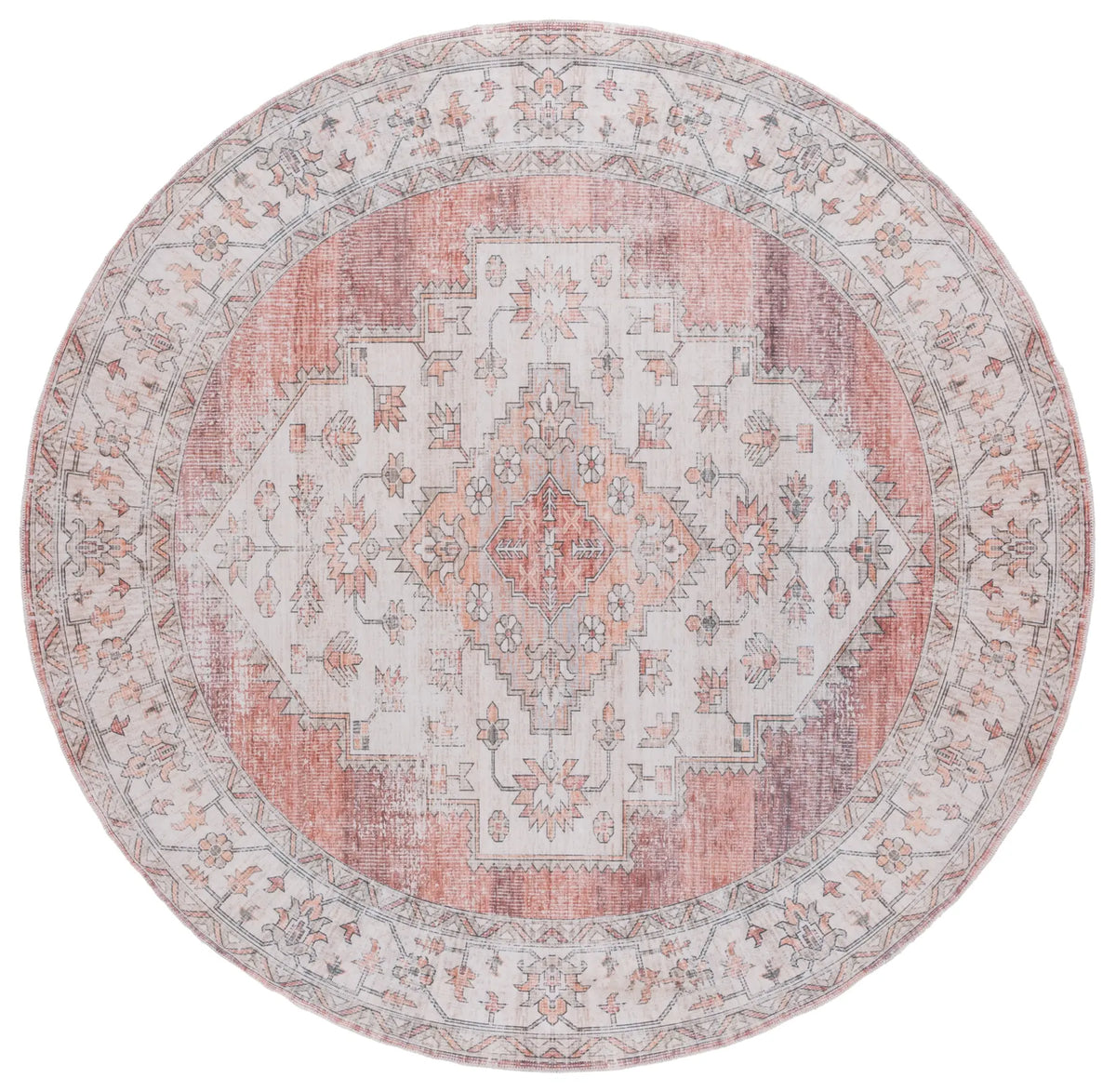 Safavieh Arizona 6'-0" x 6'-0" Rug in Rust / Light Brown