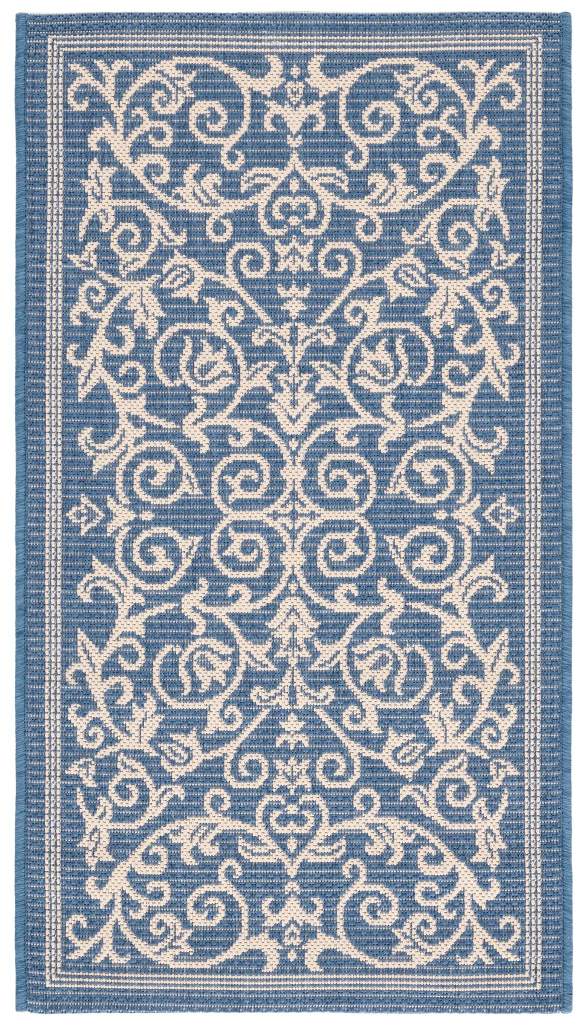 Safavieh Courtyard 2'-0" x 3'-7" Rug in Blue / Natural