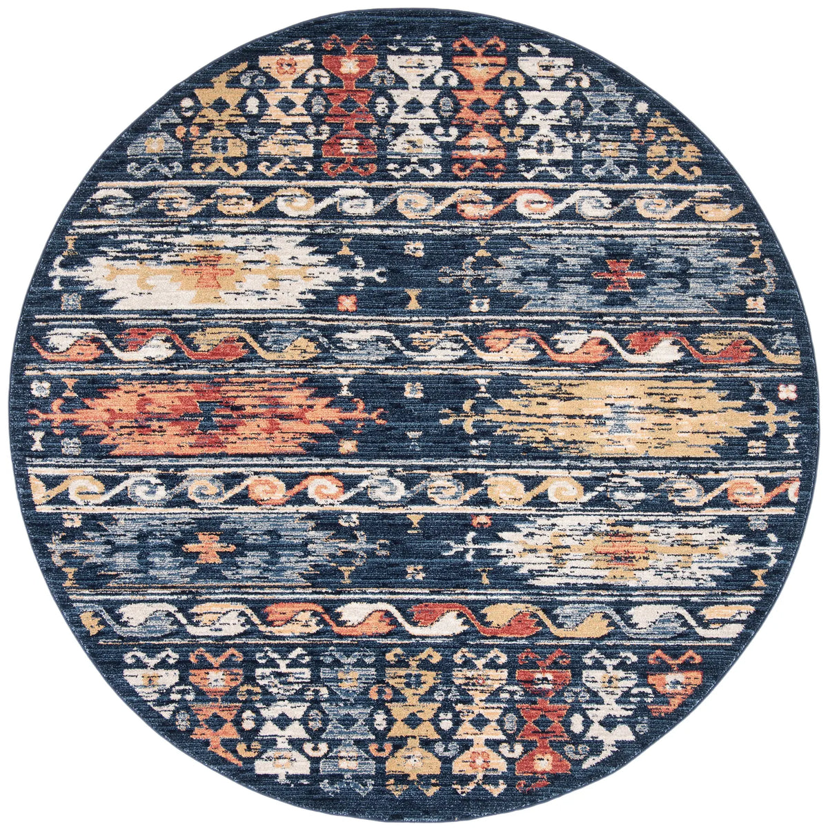 Safavieh Charleston 6'-7" x 6'-7" Rug in Navy / Ivory
