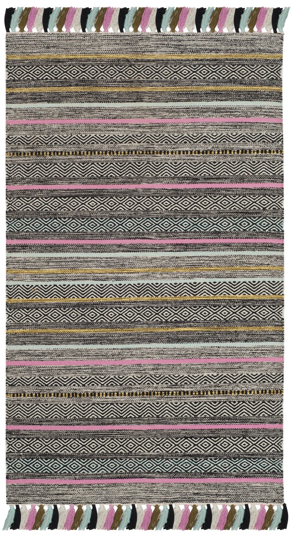 Safavieh Montauk 3'-0" x 5'-0" Rug in Black / Multi