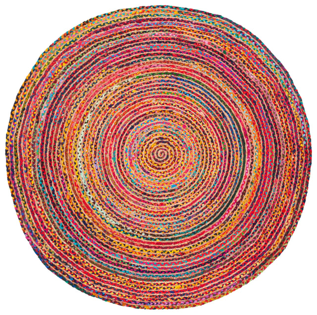 Safavieh Braided 6'-0" x 6'-0" Rug in Natural / Multi