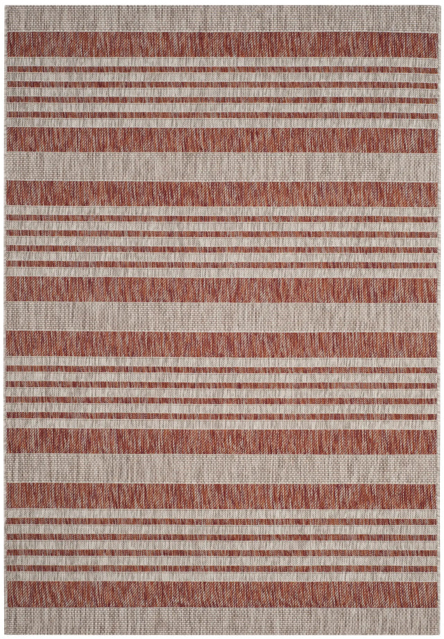 Safavieh Courtyard 5'-3" x 7'-7" Rug in Red / Beige