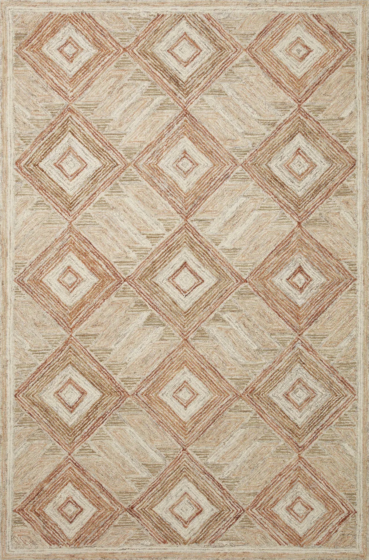 Loloi Varena Var-01 Sand/Clay Rug - main flat