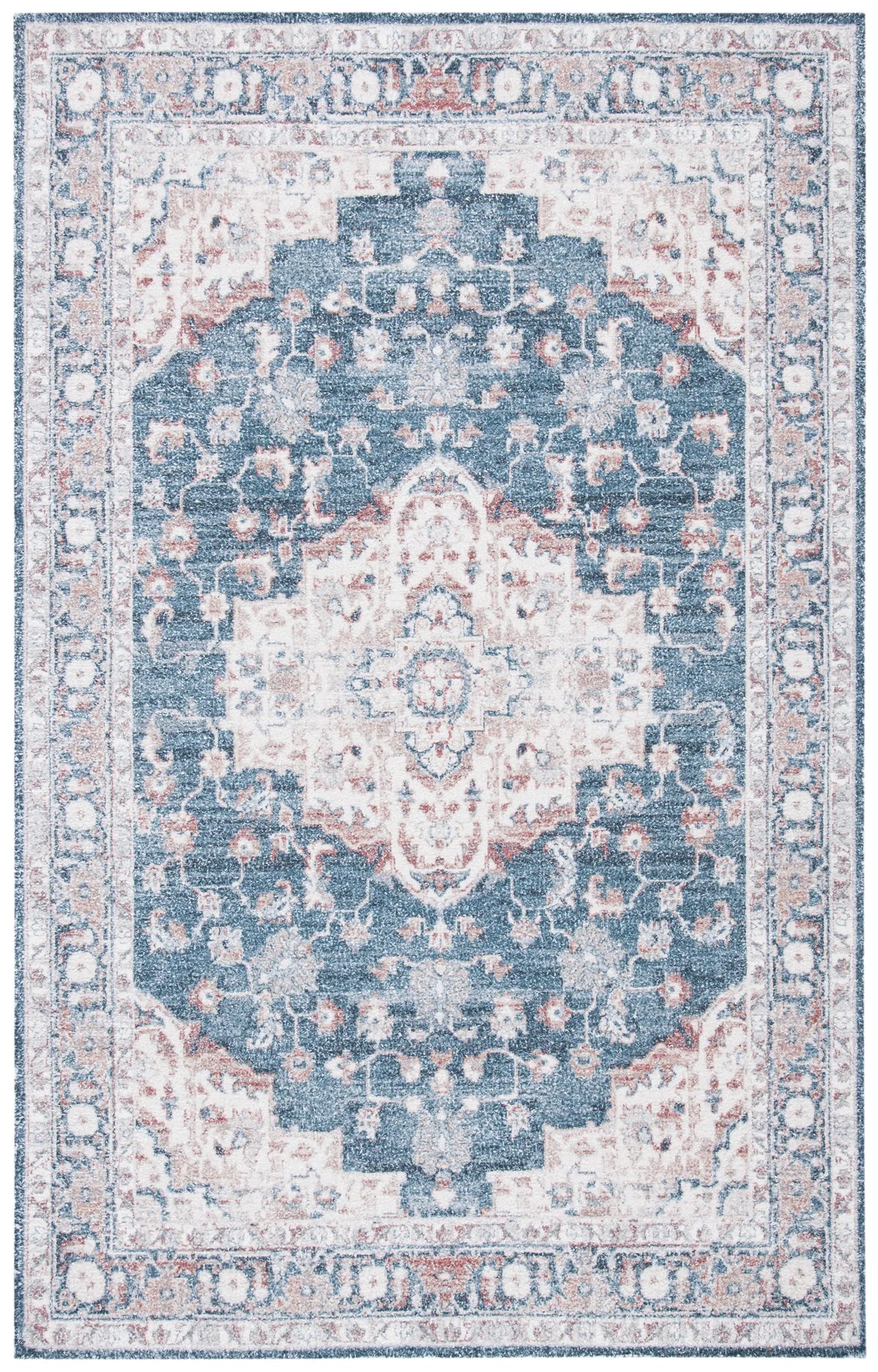 Safavieh Classic Vintage 4'-0" x 6'-0" Rug in Light Blue / Rust