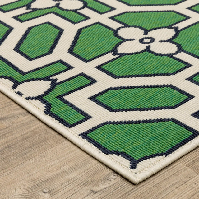 Oriental Weavers Sphinx Havana HAV01 Green Rugs - corner detail