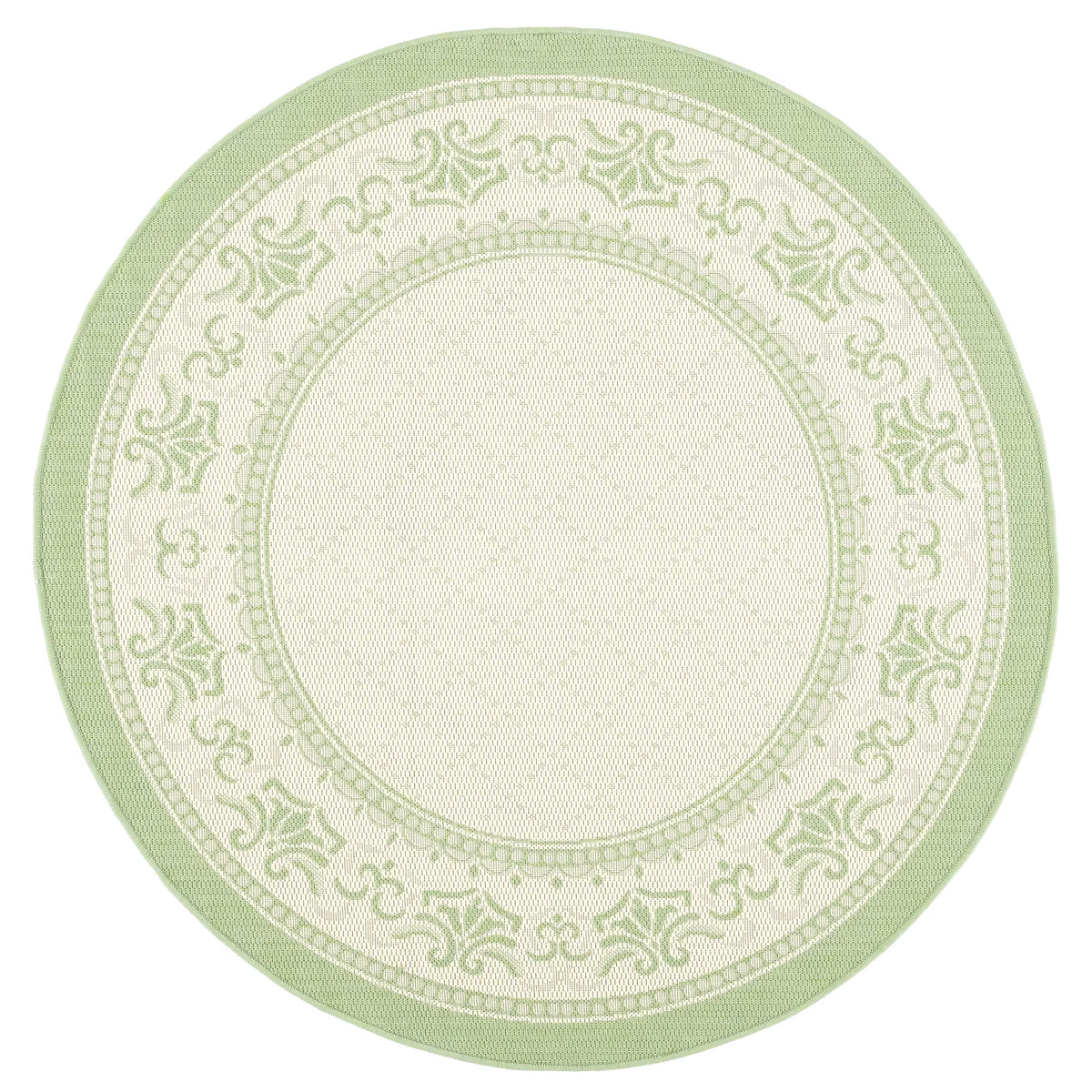 Safavieh Courtyard 5'-3" x 5'-3" Rug in Olive / Natural