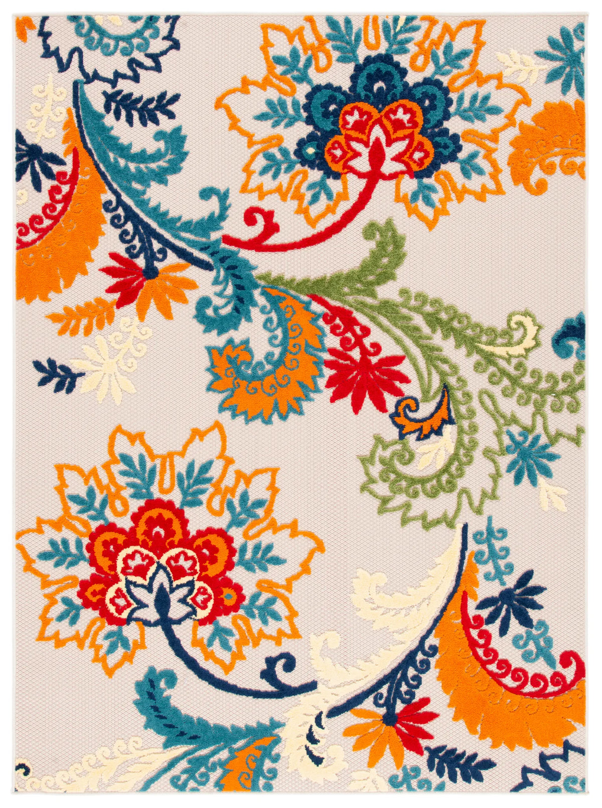 Safavieh Cabana 4'-5" x 6'-5" Rug in Ivory / Blue