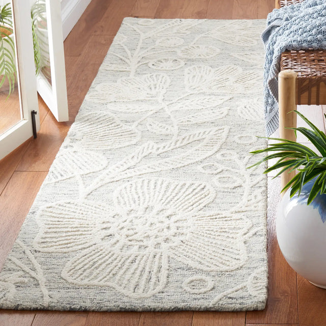 Safavieh Jardin 2'-3" x 8'-0" Rug in Grey / Ivory