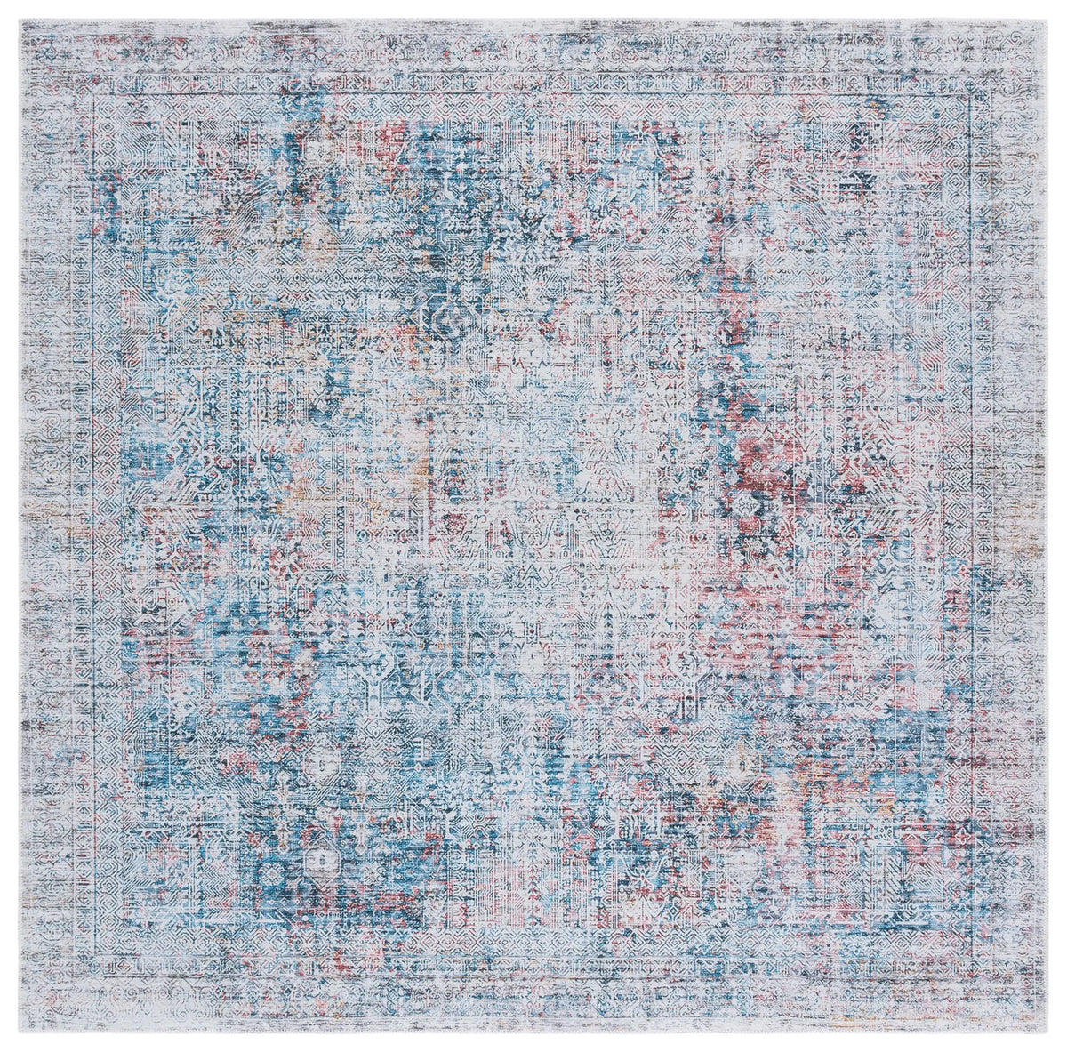 Safavieh Arizona 6'-0" x 6'-0" Rug in Blue / Rust