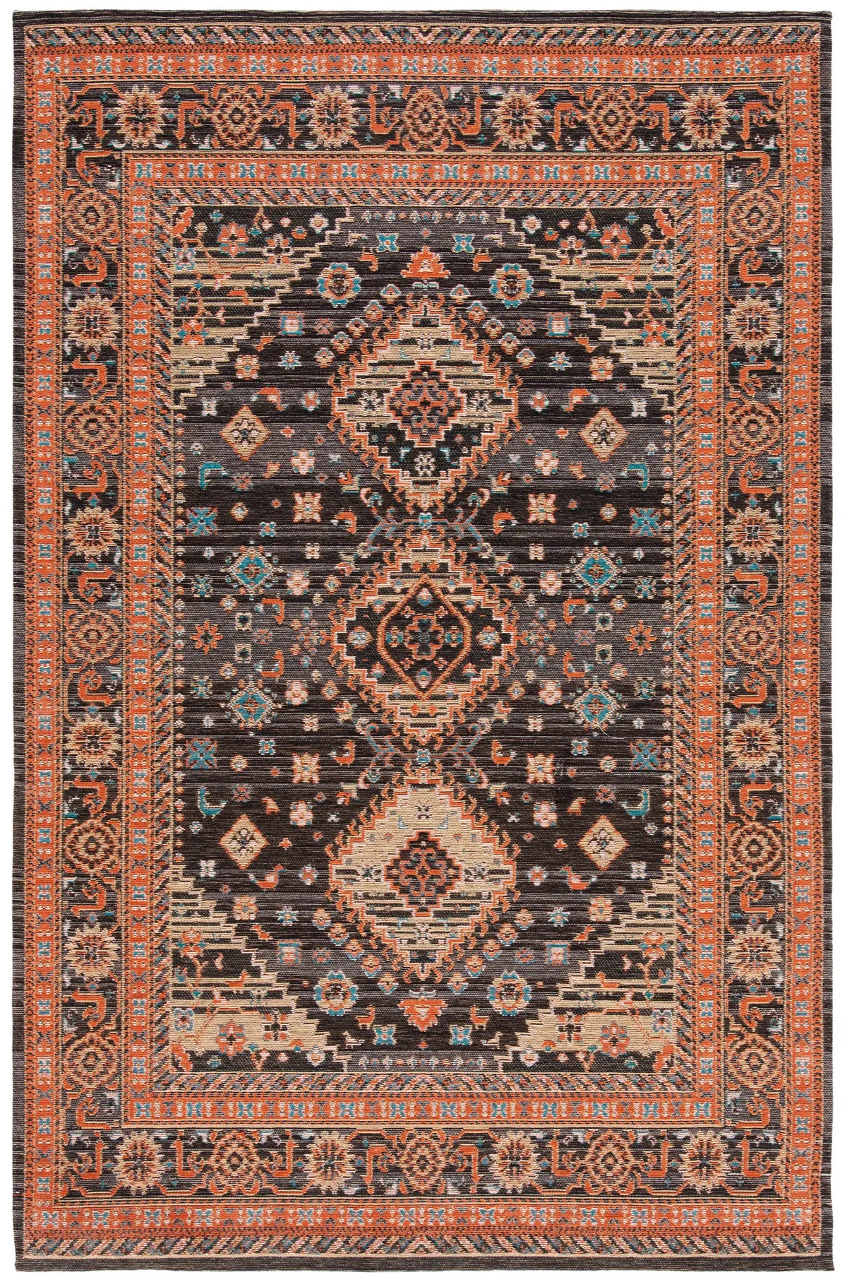 Safavieh Classic Vintage 4'-0" x 6'-0" Rug in Black / Rust