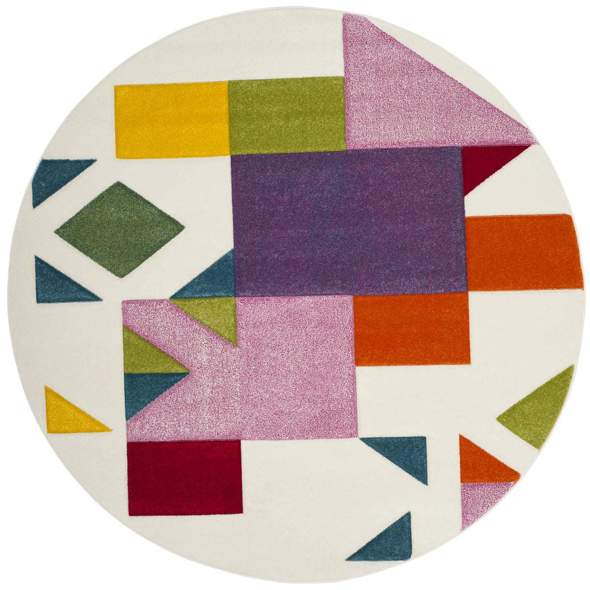 Safavieh Hollywood 6'-7" x 6'-7" Rug in Ivory / Rose