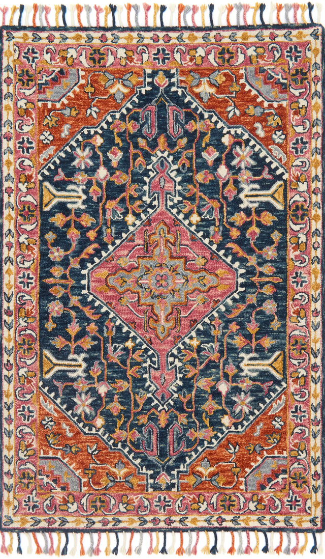 Loloi Zharah Zr-01 Navy / Multi Rugs - main flat