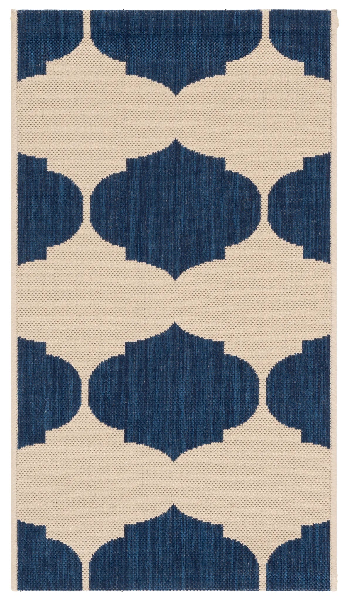 Safavieh Courtyard 2'-0" x 3'-7" Rug in Beige / Navy