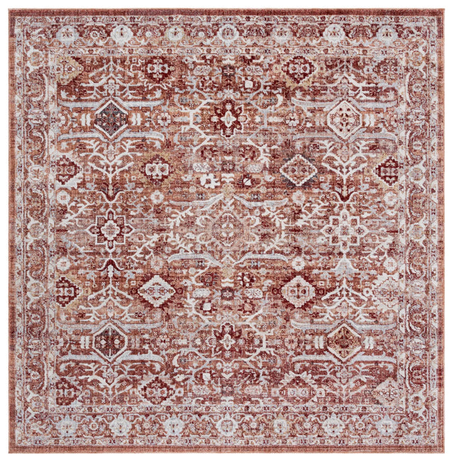 Safavieh Scarlett 400 6'-7" x 6'-7" Rug in Red / Ivory Rust