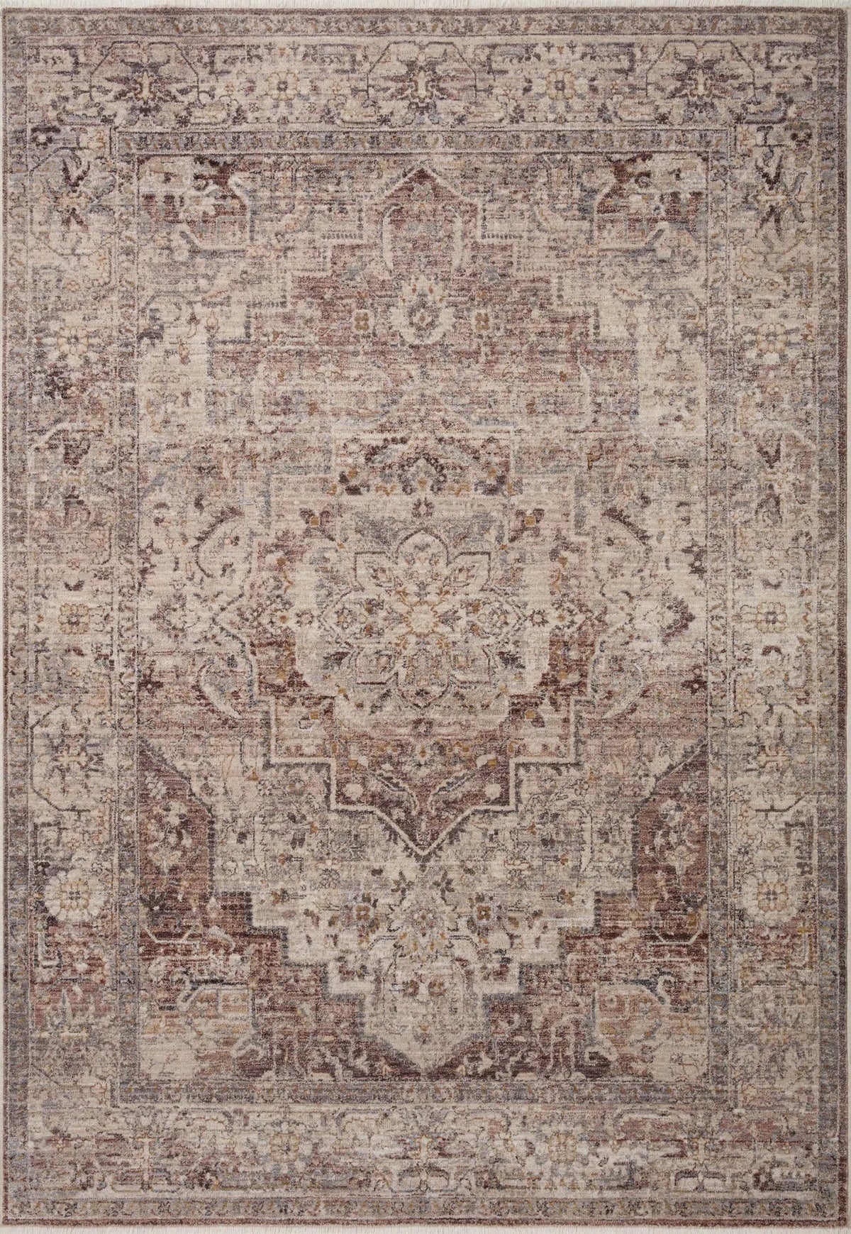 Loloi Lyra Lyr-06 Berry/Stone Rug - main flat