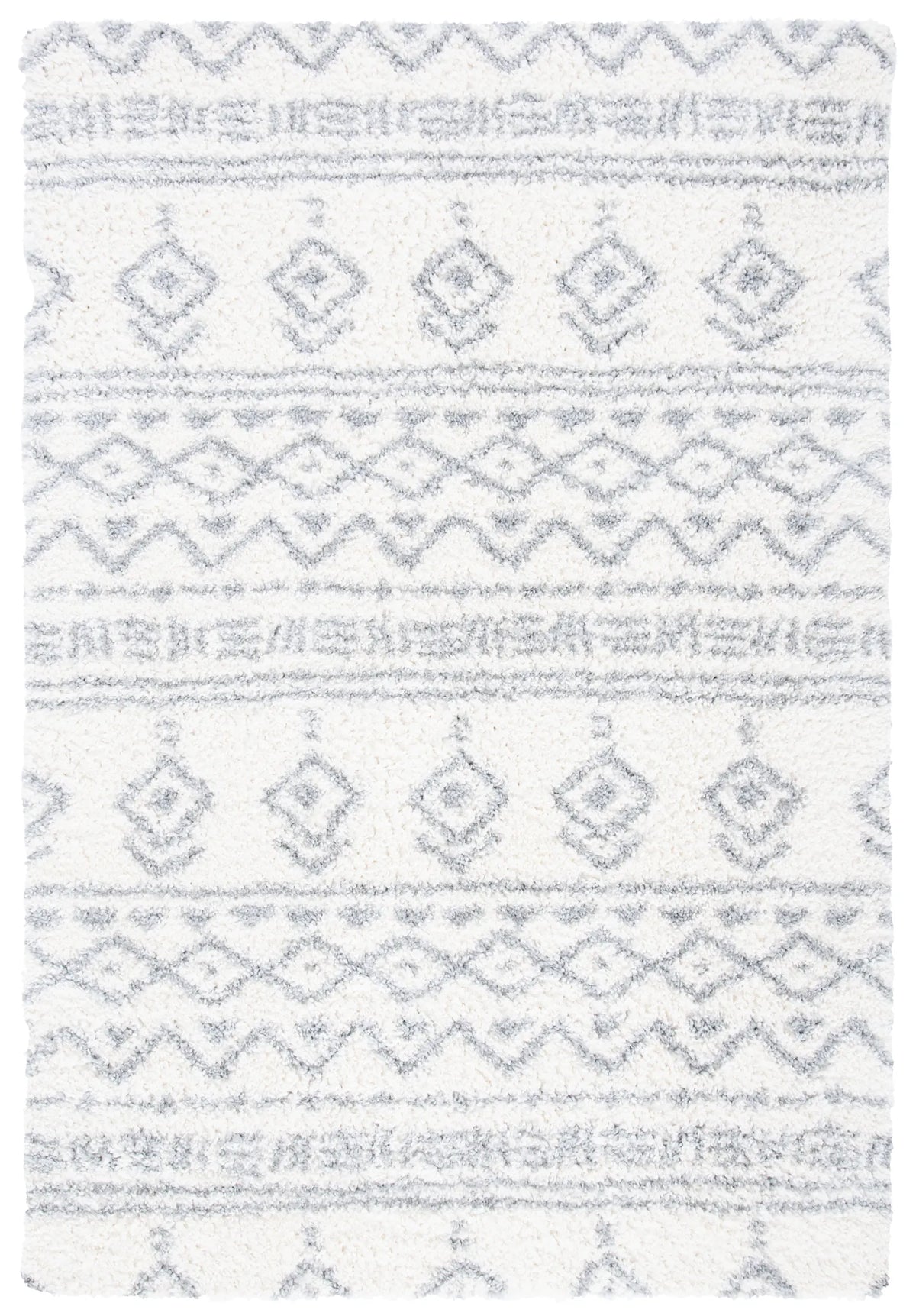 Safavieh Parma Shag 4'-0" x 6'-0" Rug in Ivory / Grey