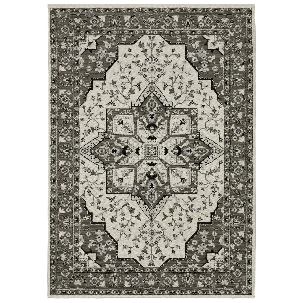 Oriental Weavers Sphinx Chamberlain CH09A Grey Rugs - main flat