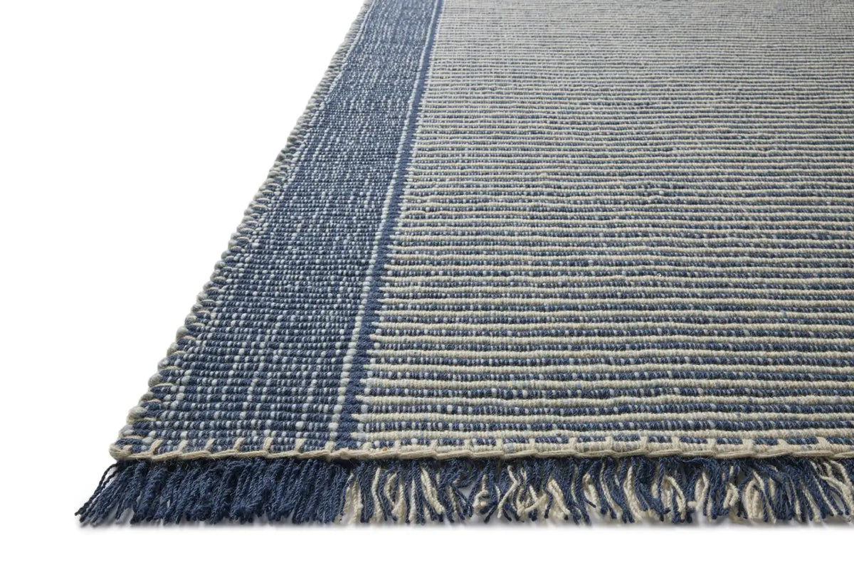 Loloi Sigrid SIG-03 Indigo / Ivory Rug - rug corner
