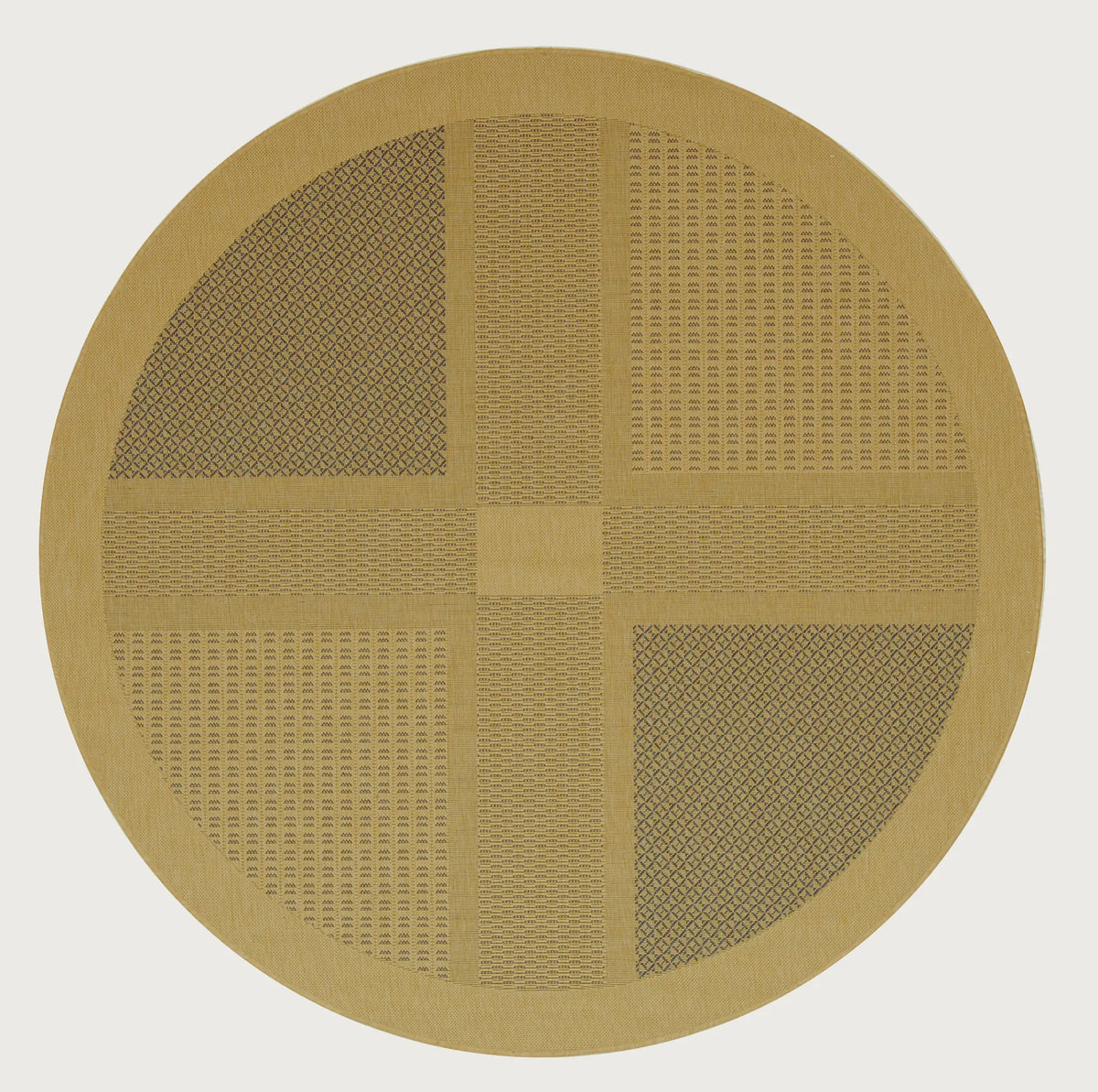 Safavieh Courtyard 6'-7" x 6'-7" Rug in Natural / Blue