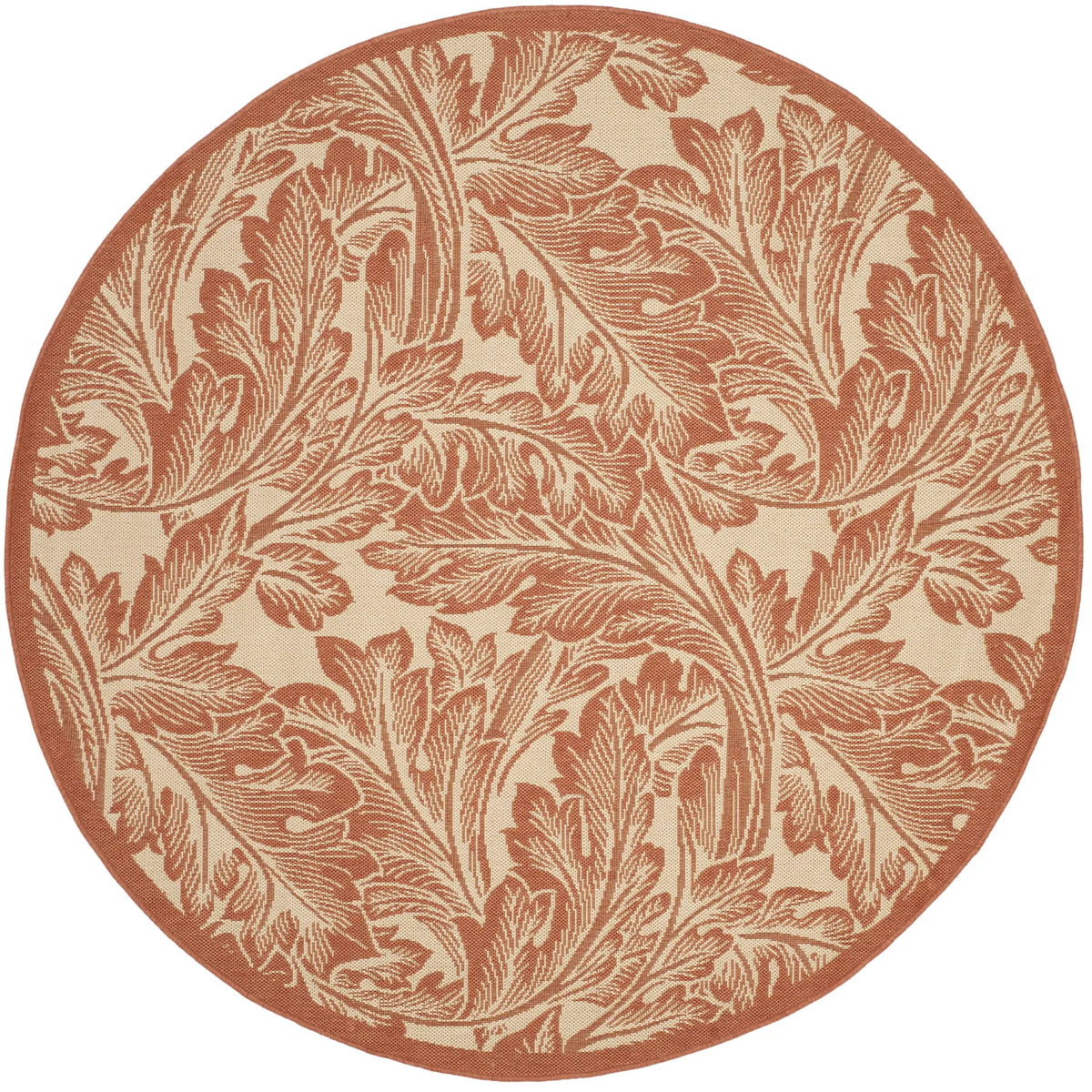 Safavieh Courtyard 6'-7" x 6'-7" Rug in Natural / Terra