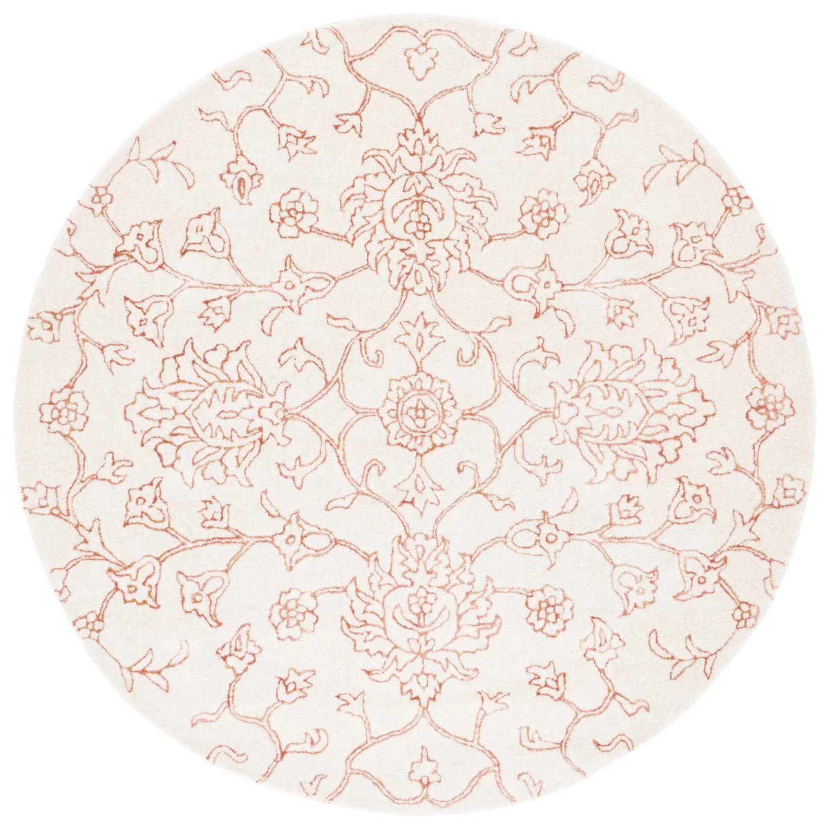 Safavieh Jardin 6'-0" x 6'-0" Rug in Ivory / Rust