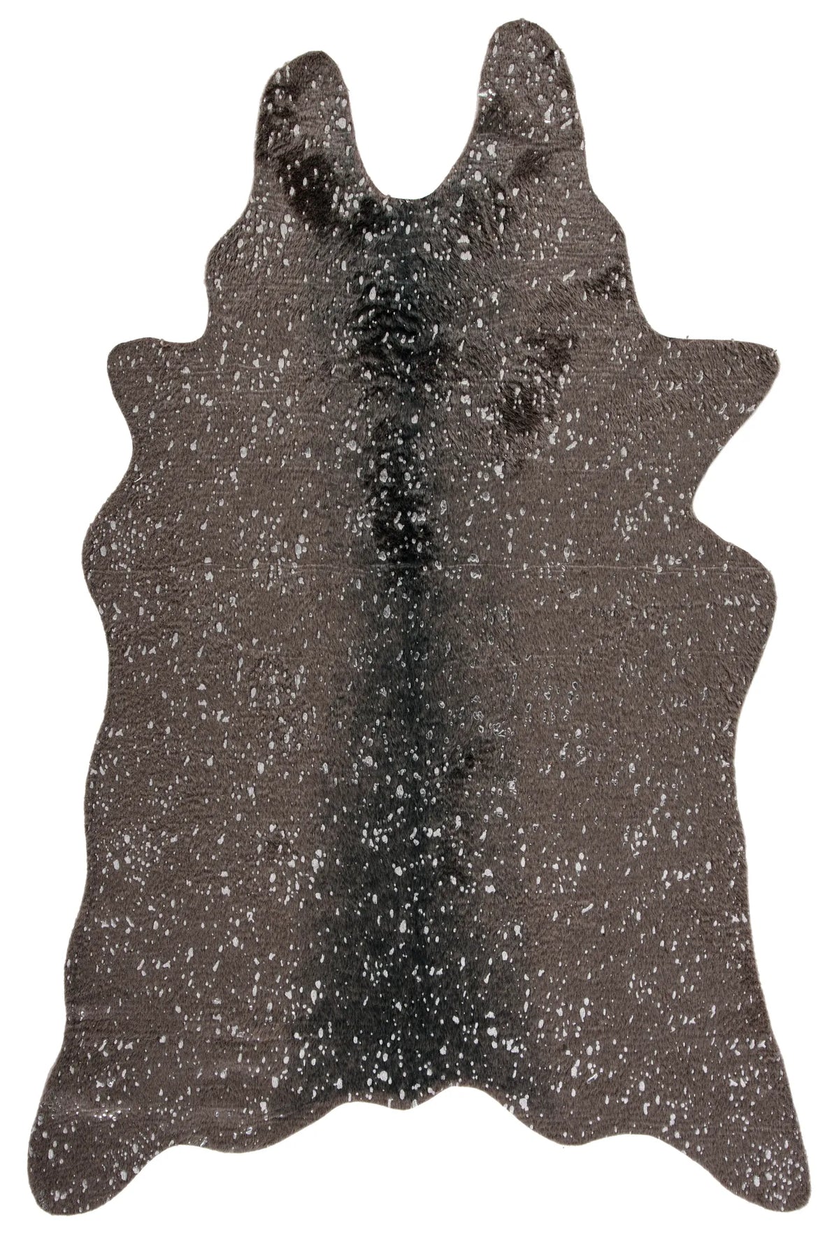 Safavieh Faux Cowhide 5'-0" x 6'-5" Rug in Dark Grey / Silver