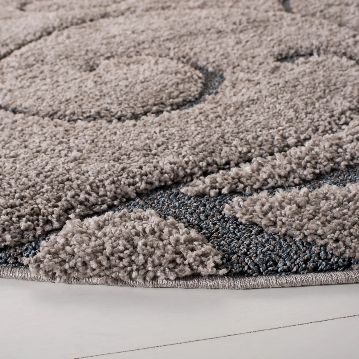 Safavieh Florida Shag 10'-0" x 10'-0" Rug in Grey / Light Blue