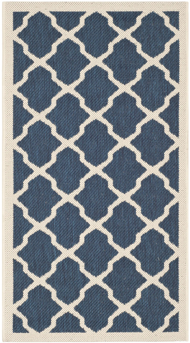 Safavieh Courtyard 2'-0" x 3'-7" Rug in Navy / Beige
