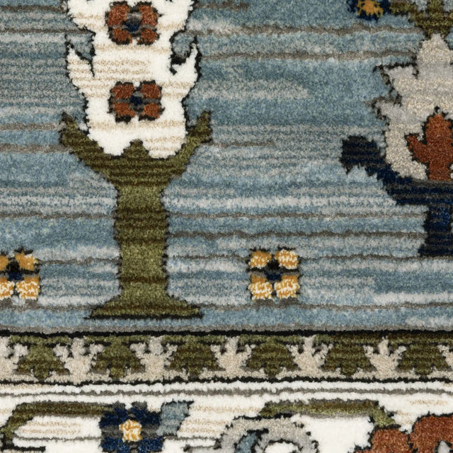 Oriental Weavers Sphinx KEIRA KEI06 Blue Floral Rugs - room scene 2