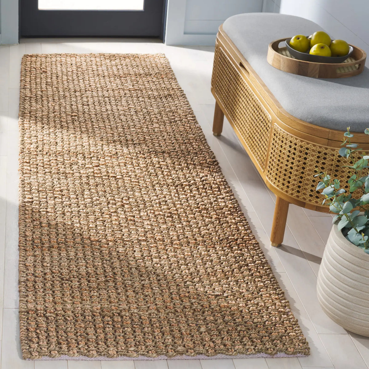 Safavieh Natural Fiber 2'-3" x 8'-0" Rug in Natural / Green