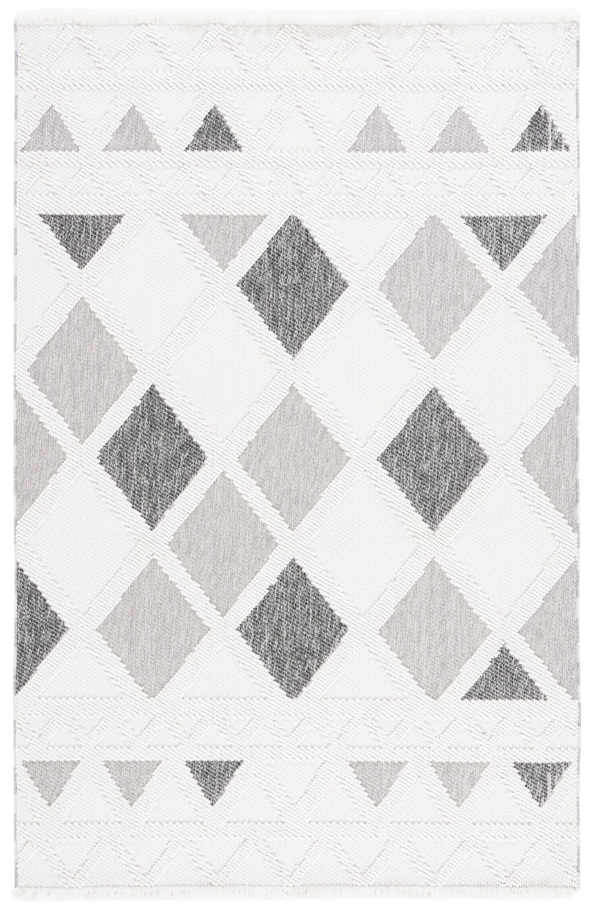 Safavieh Lotus 4'-0" x 6'-0" Rug in Ivory / Dark Grey