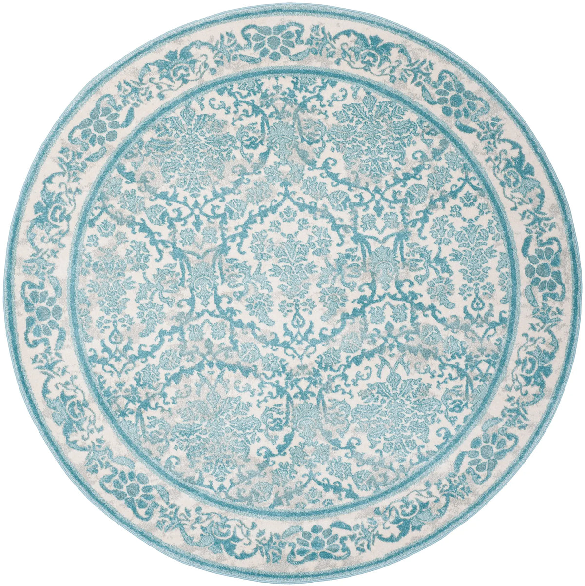 Safavieh Evoke 6'-7" x 6'-7" Rug in Ivory / Light Blue