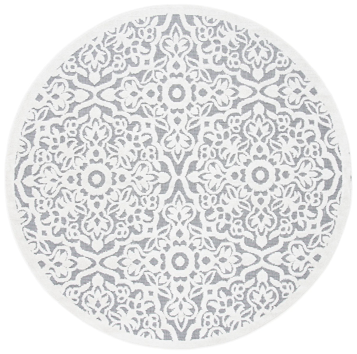 Safavieh Cabana 6'-7" x 6'-7" Rug in Ivory / Grey
