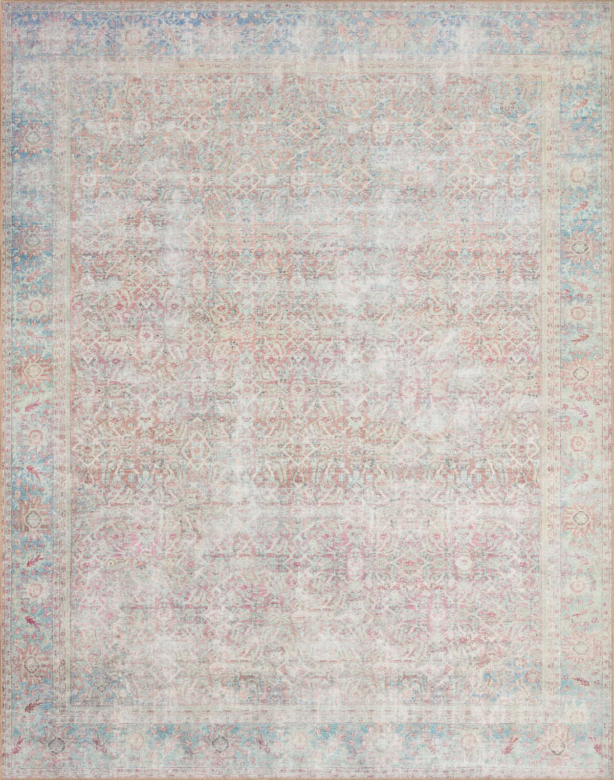 Loloi Wynter Wyn-04 Red/Teal Rugs - main flat