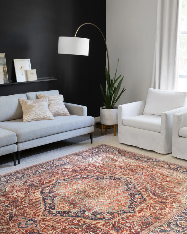 Loloi Layla Lay-08 Red / Navy Rugs - room scene 2