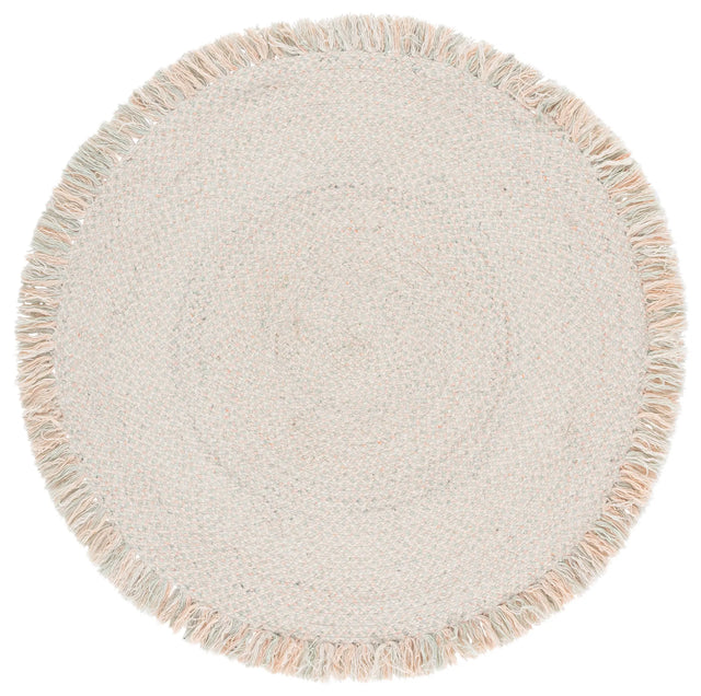 Safavieh Braided 5'-0" x 5'-0" Rug in Sage / Peach
