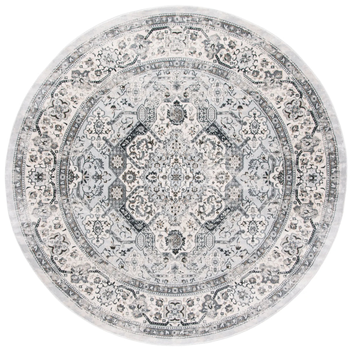 Safavieh Isabella 5'-3" x 5'-3" Rug in Dark Grey / Cream