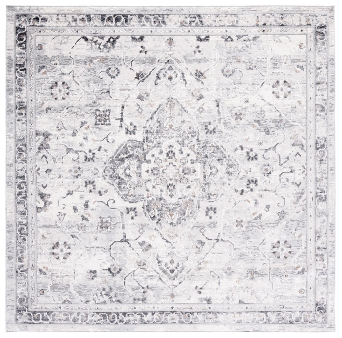 Safavieh Shivan 100 6'-7" x 6'-7" Rug in Ivory / Grey