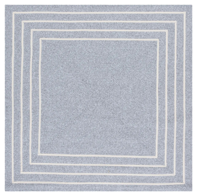 Safavieh Braided 5'-0" x 5'-0" Rug in Light Grey / Ivory