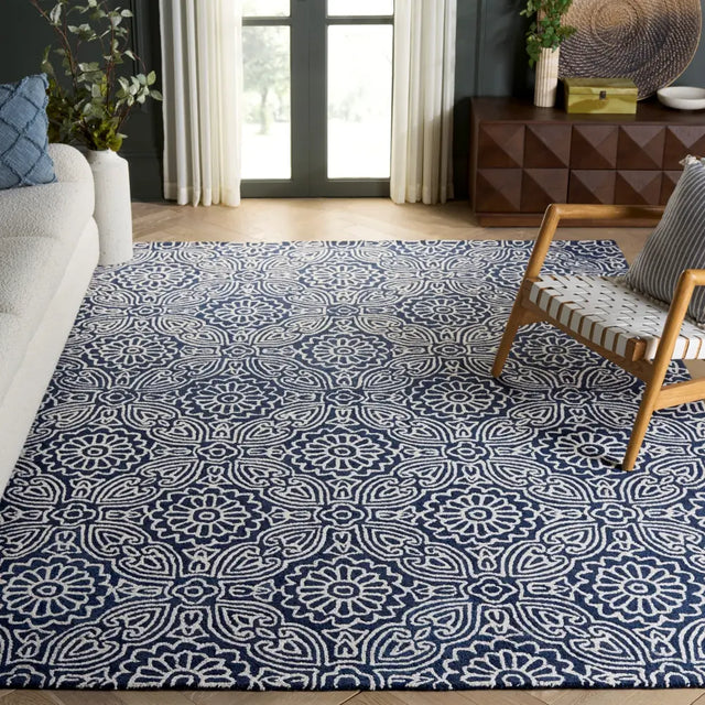 Safavieh Blossom 8'-0" x 10'-0" Rug in Blue / Ivory